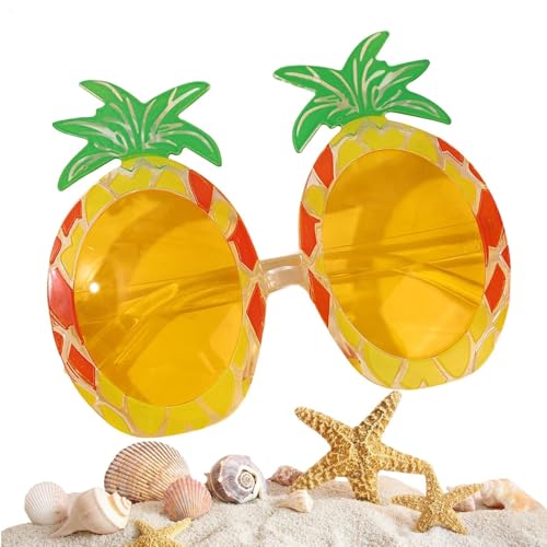 dewdat Ananas-Sonnenbrille Für Erwachsene,Retro Stilvolle Sonnenbrille | Coole Sommerbrille für Frauen Männer Kinder Erwachsene Poolparty Roadtrip Geburtstag Reise von dewdat