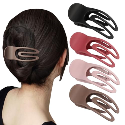 dewdat Entenschnabel Haarspangen Für Damen | Flache Haarklemmen Für Styling | Schmuck Accessoires Für Alltag Freizeit Fest, 4 Stück Haaraccessoires von dewdat