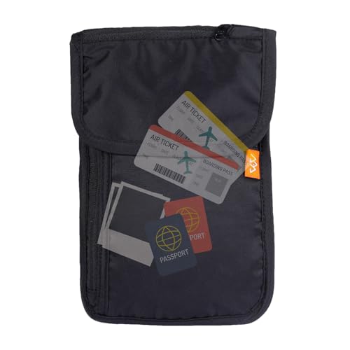 dewdat Reisepass Halshalter Für Reisen - Nackengurt Reise-Geldbörse Aufbewahrung,Diebstahlschutz Passorganizer Wasserdicht Handytasche Für Tickets Flughafen Pendeln Geschäftlich Alltag Outdoor von dewdat