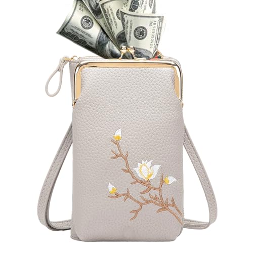 dewdat Schultergürteltasche,PU Leder Münzportemonnaie Mini | Kleine Geldbörse Mit Schulterriemen Für Fitness Jugendliche Wandern Reisen Pass von dewdat