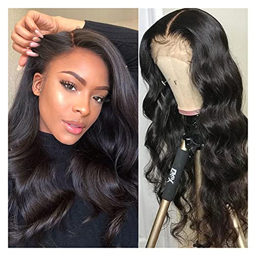 360 HD Lace Frontal Wig Body Wave Human Hair Pre Plucked 13x4 Lace Front Wigs for Women Light Brown Lace Human Hair Wig 30 Inch (Density : 150 Density 360 Wig Stretched Length : 30inches) (14inches von dfghjdfgas
