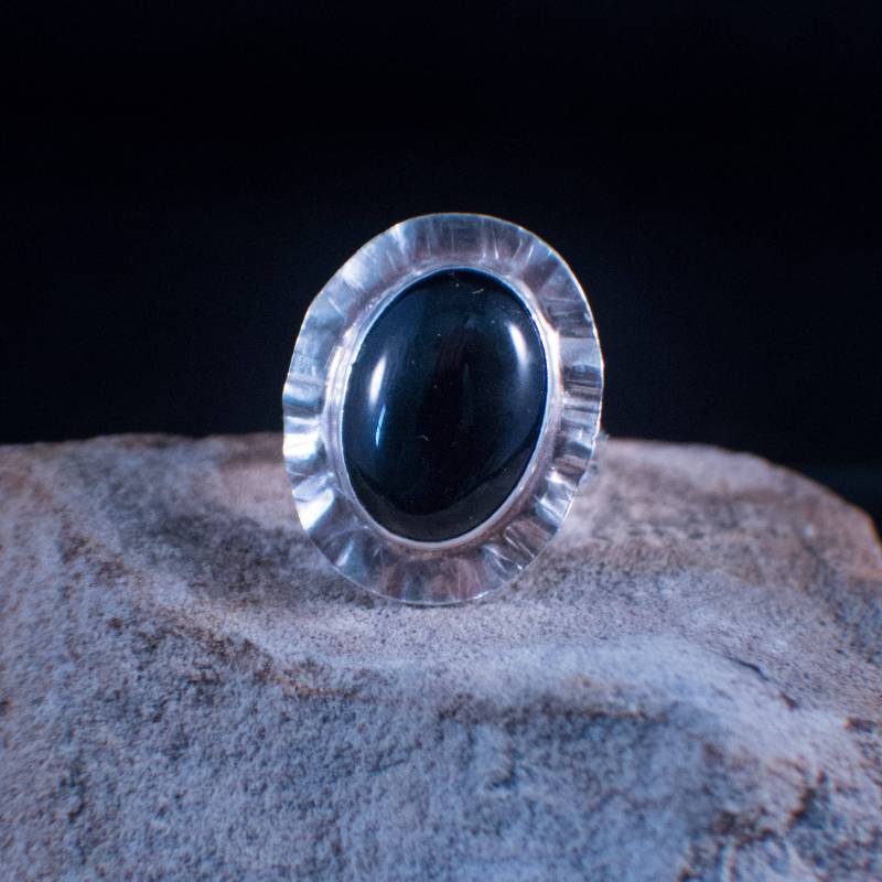 Echte Sterling Cabochon Ring. Edelstein. Designer. Statement-Ring. Ein Von Einer Art Einzigartiges Geschenk Valentinstag von dficreations