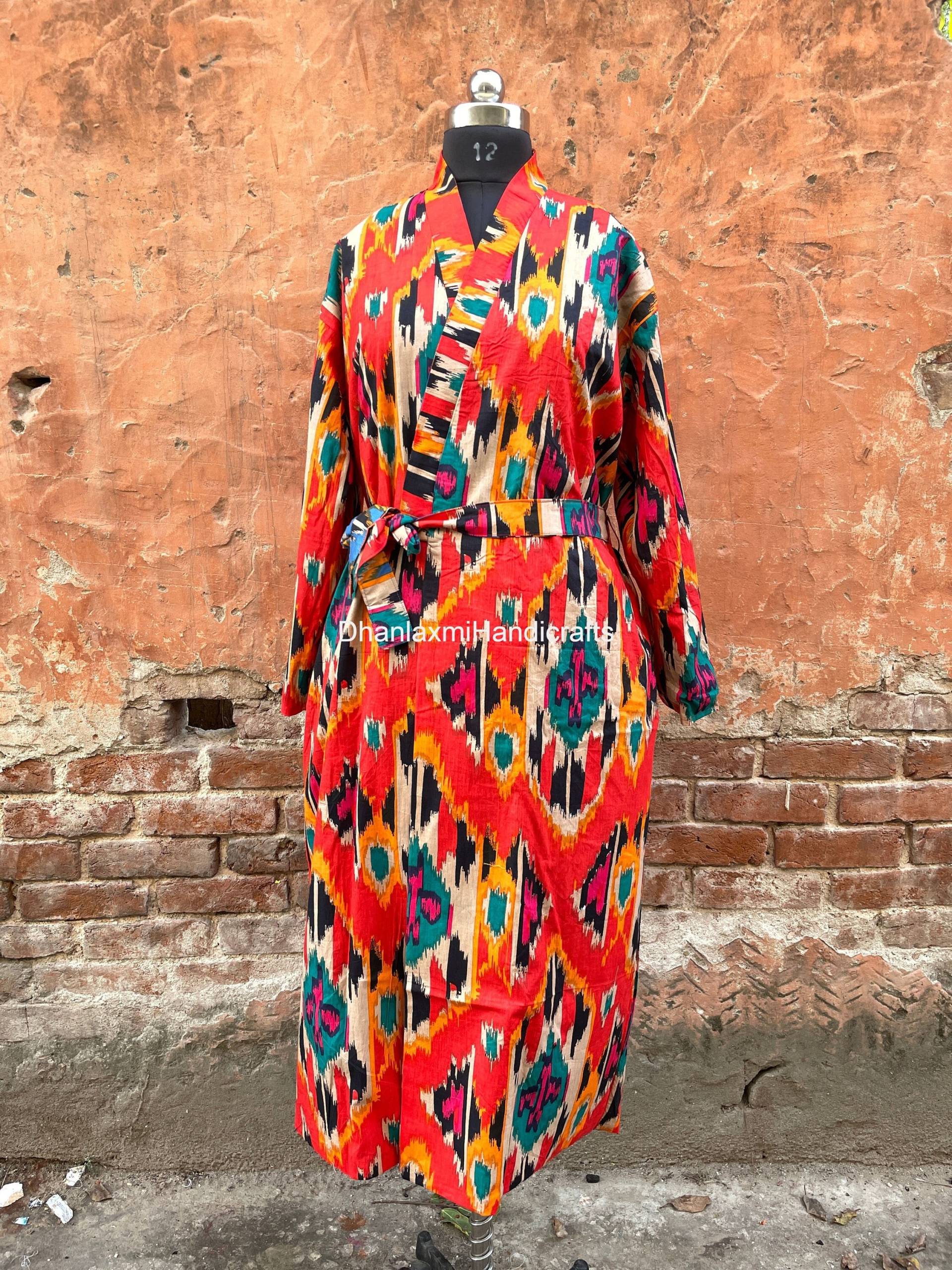 Brautjungfer Morgenmantel Geschenk, Wendbare Sommerrobe Mit Gürtel, Reine Baumwolle Bedruckt Langer Wintermantel, Kimono-stil Nachtwäsche Maxi Brautjungfer Morgenmantel Geschenk, Wendbare Sommerrobe Mit Gürtel, Reine Baumwolle Bedruckt Langer Wintermantel, Kimono-stil Nachtwäsche Maxi von dhanlaxmihandicraft