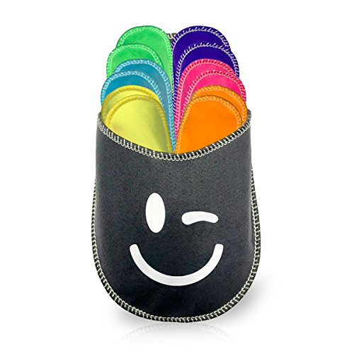 diMio Hausschuhe Set 13-TLG. Gr. 36-45 in bunten Farben mit Aufbewahrungstasche von diMio