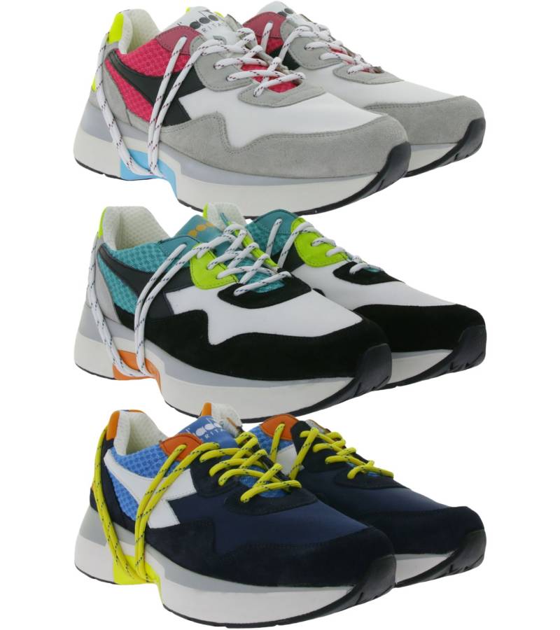 diadora N9000 Txs H Mesh Sneaker Made in Portugal mit Wildleder-Overlays 201.174817 01 verschieden bunte Farb-Styles von diadora