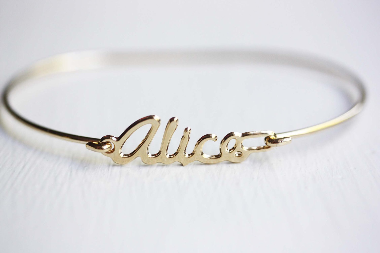 Alice Namensarmband Gold, Namensarmband, Vintage Goldarmband, Armband von diamentdesigns