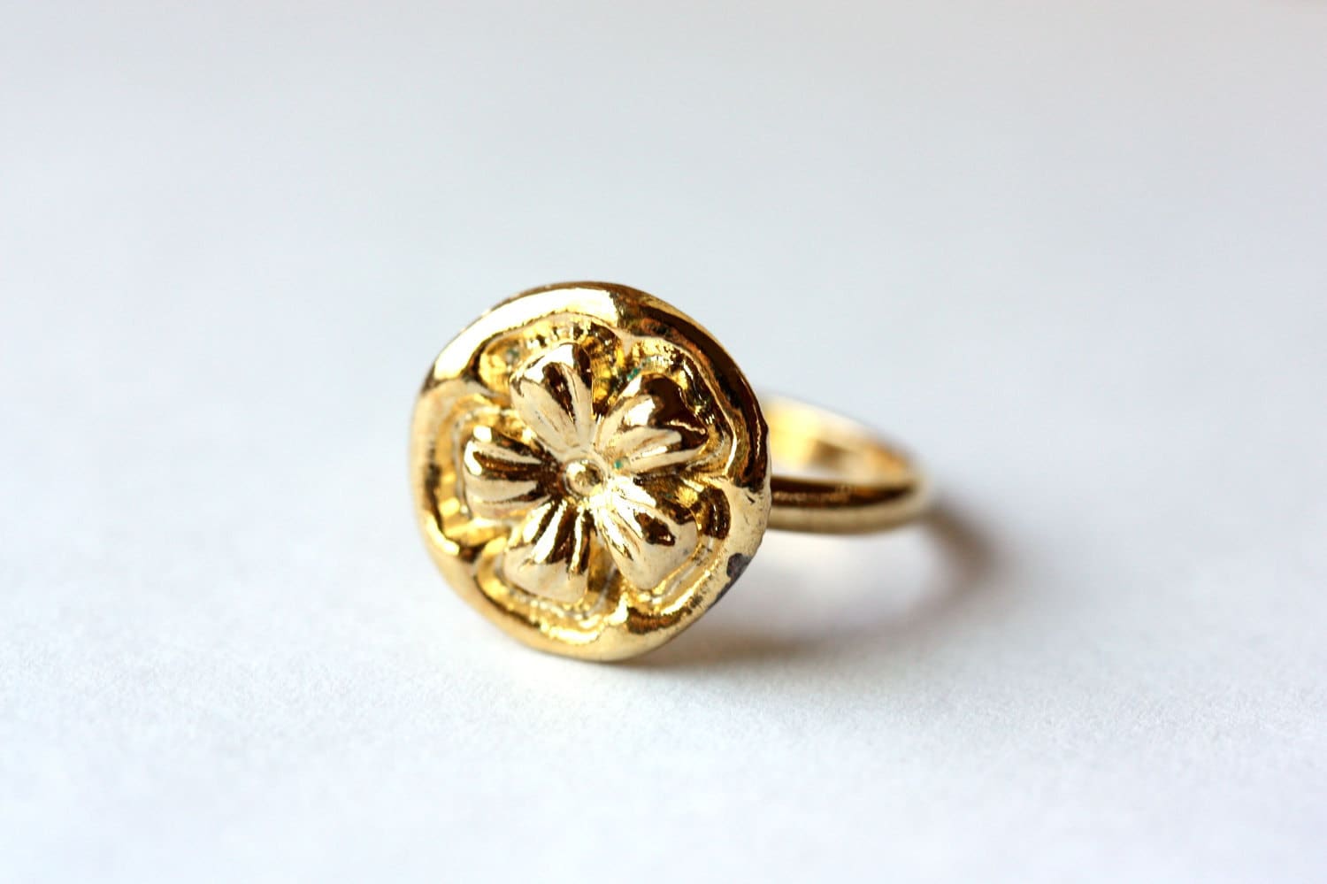 Blumen Kreis Ring, Gold Runder Ring von diamentdesigns