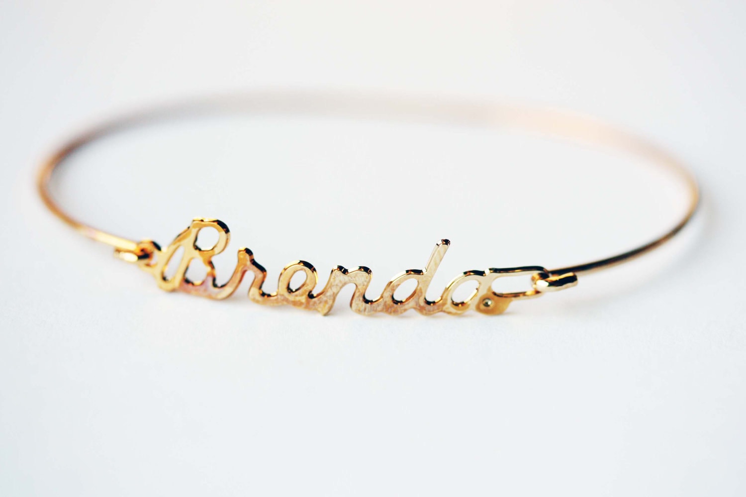 Brenda Namensarmband Gold, Namensarmband, Vintage Goldarmband, Armband von diamentdesigns