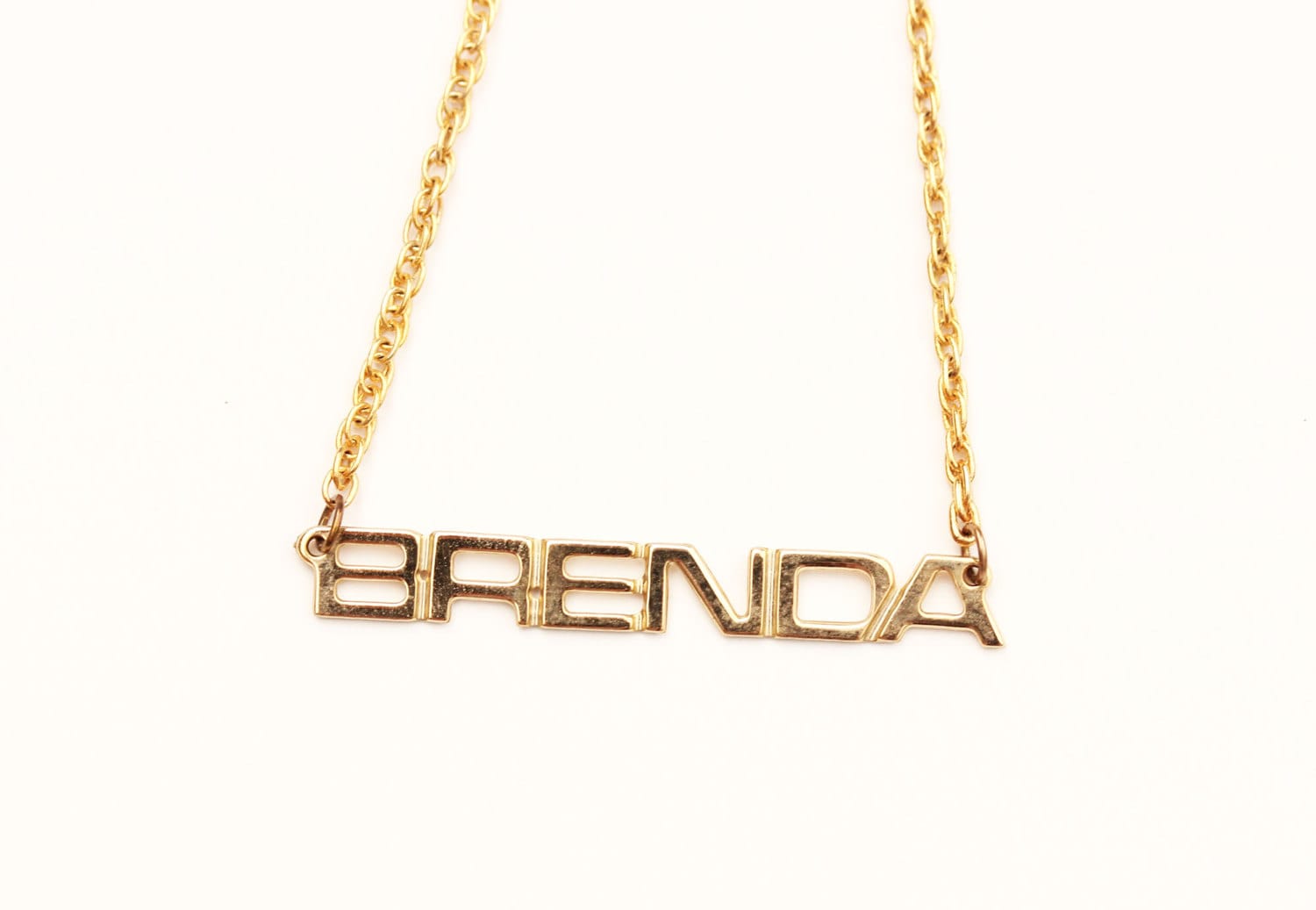 Brenda Namenskette Gold, Namenskette, Vintage Goldkette, Halskette von diamentdesigns