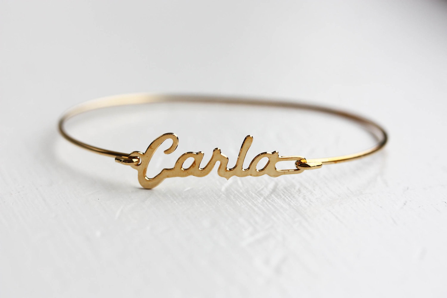Carla Namensarmband Gold, Namensarmband, Vintage Goldarmband, Armband von diamentdesigns