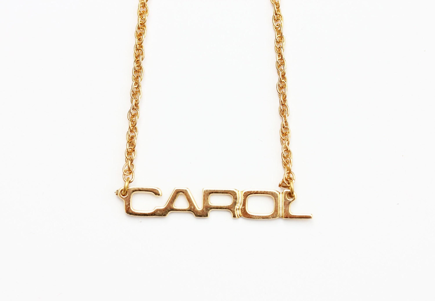Carol Namenskette Gold, Namenskette, Vintage Name Halskette Halskette, Gold von diamentdesigns