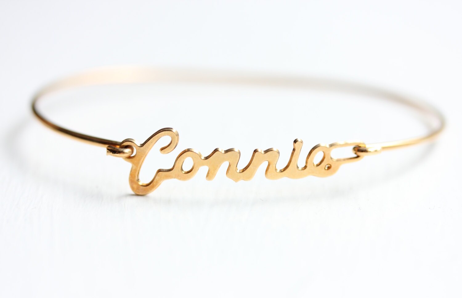 Connie Namensarmband Gold, Namensarmband, Vintage Goldarmband, Armband von diamentdesigns