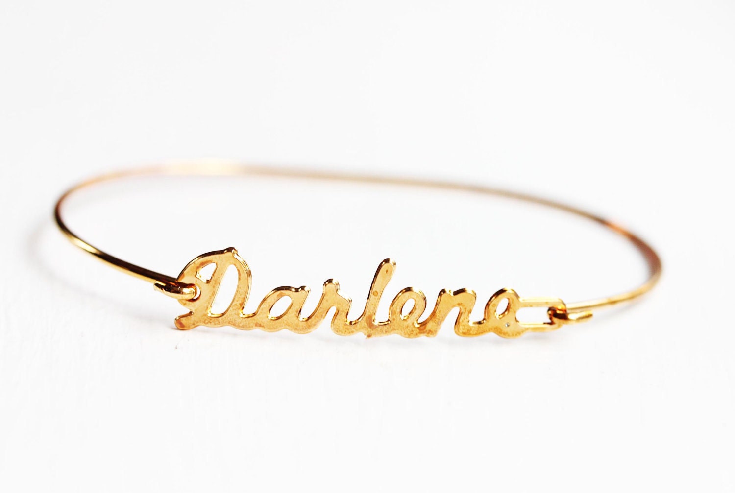 Darlene Namensarmband Gold, Namensarmband, Vintage Goldarmband, Armband von diamentdesigns