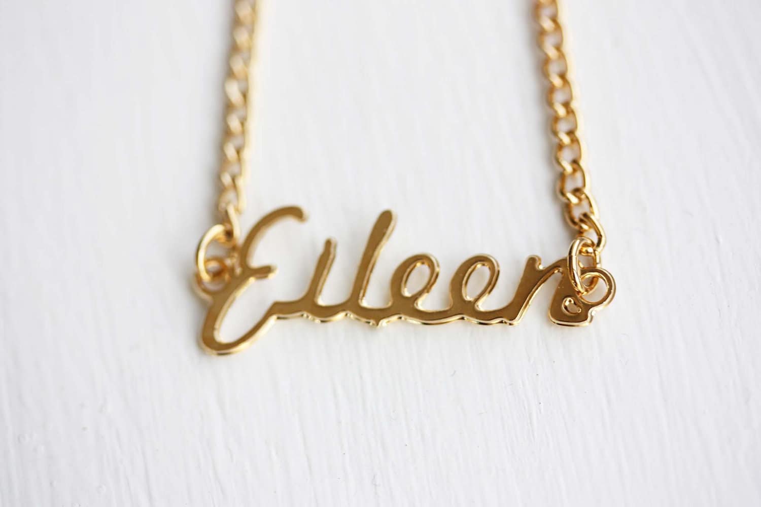 Eileen Namenskette Gold, Namenskette, Vintage Goldkette, Halskette von diamentdesigns