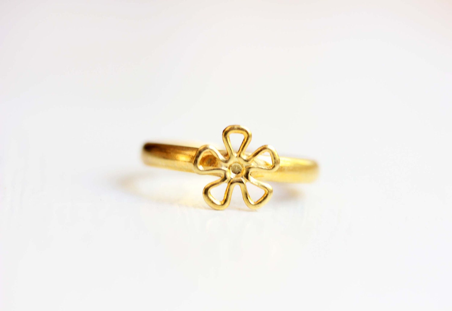 Gänseblümchen Ring Gold, Ring, Zarter Blumen von diamentdesigns