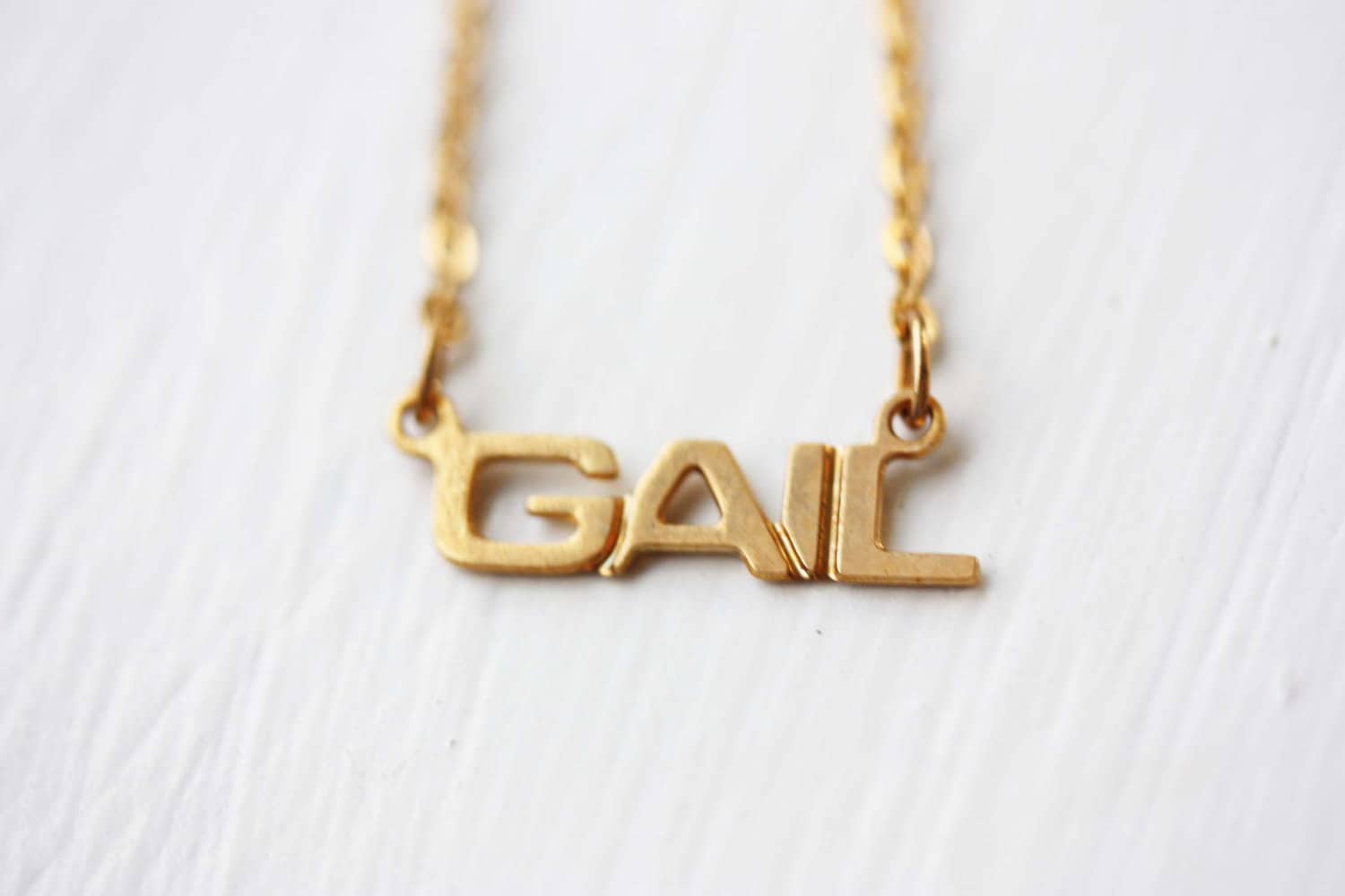 Gail Namenskette Gold, Namenskette, Vintage Goldkette, Halskette von diamentdesigns