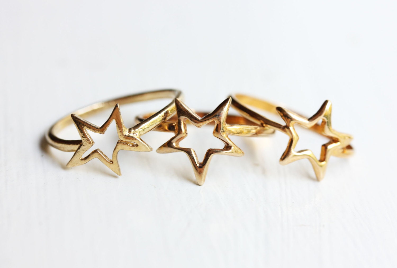 Gold Stern Ring, Stern, Form Ring von diamentdesigns