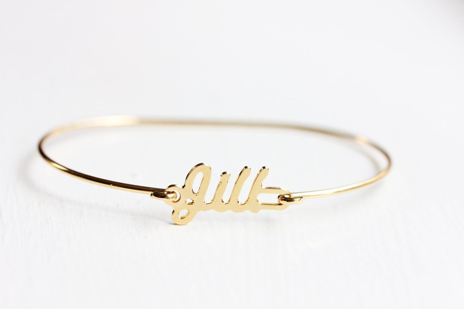 Jill Namensarmband Gold, Namensarmband, Vintage Goldarmband, Armband von diamentdesigns