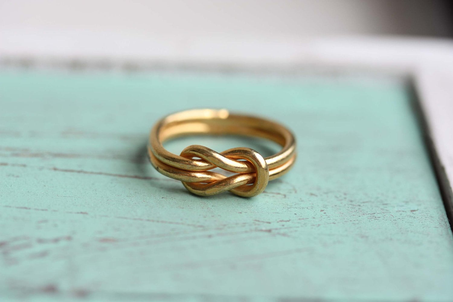 Knotenring Gold, Liebesknotenring, Liebesknotenring Gold Bandring, Vintage Knotenring, Vintagering, Goldring, Größe 4, 5, 6, 7 von diamentdesigns