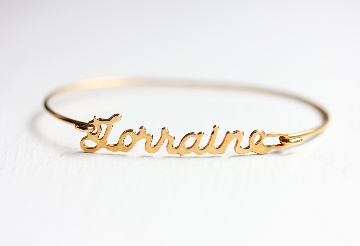 Lorraine Namensarmband Gold, Namensarmband, Vintage Goldarmband, Armband von diamentdesigns