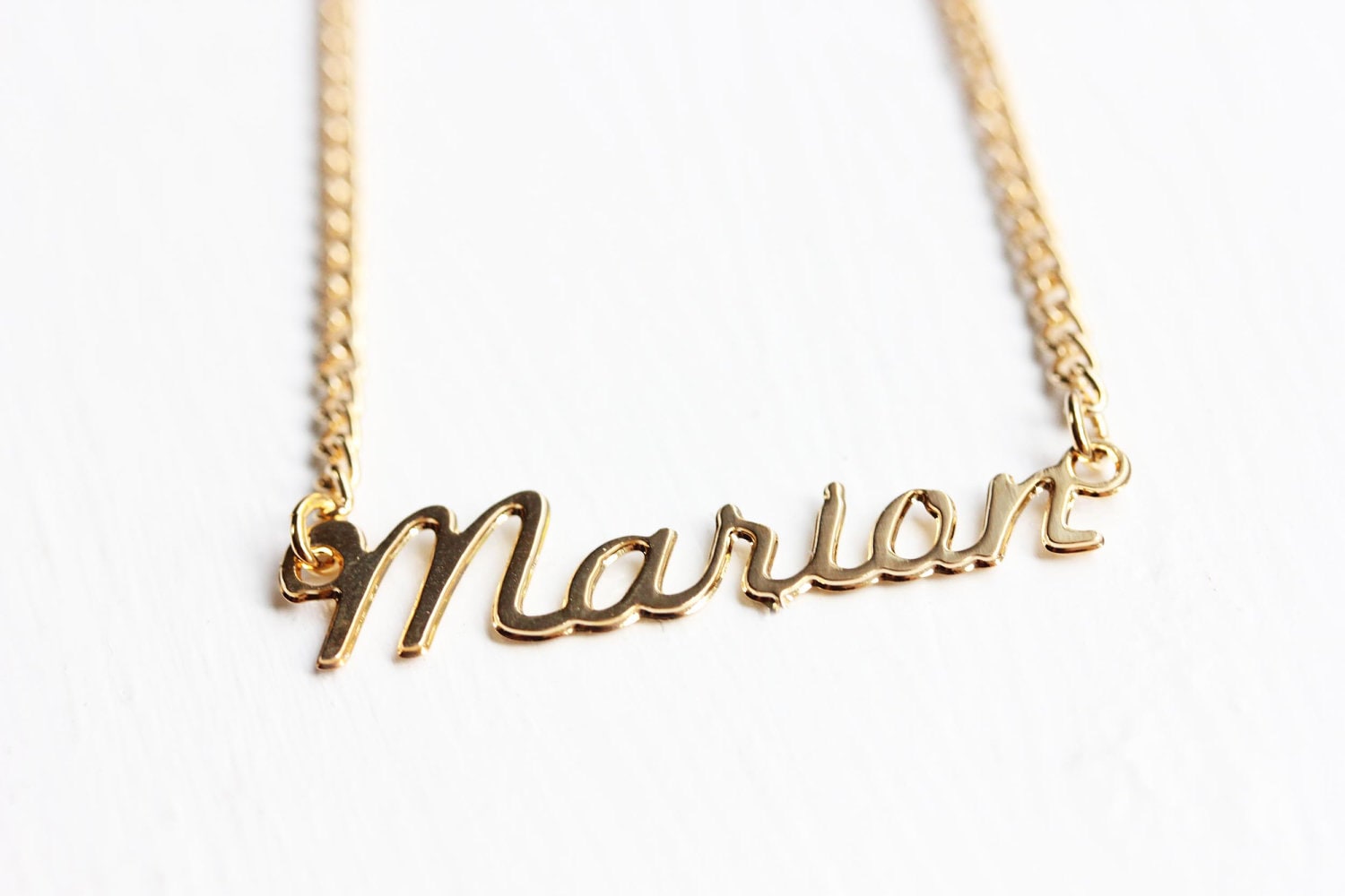 Marian Namenskette Gold, Namenskette, Vintage Goldkette, Halskette von diamentdesigns