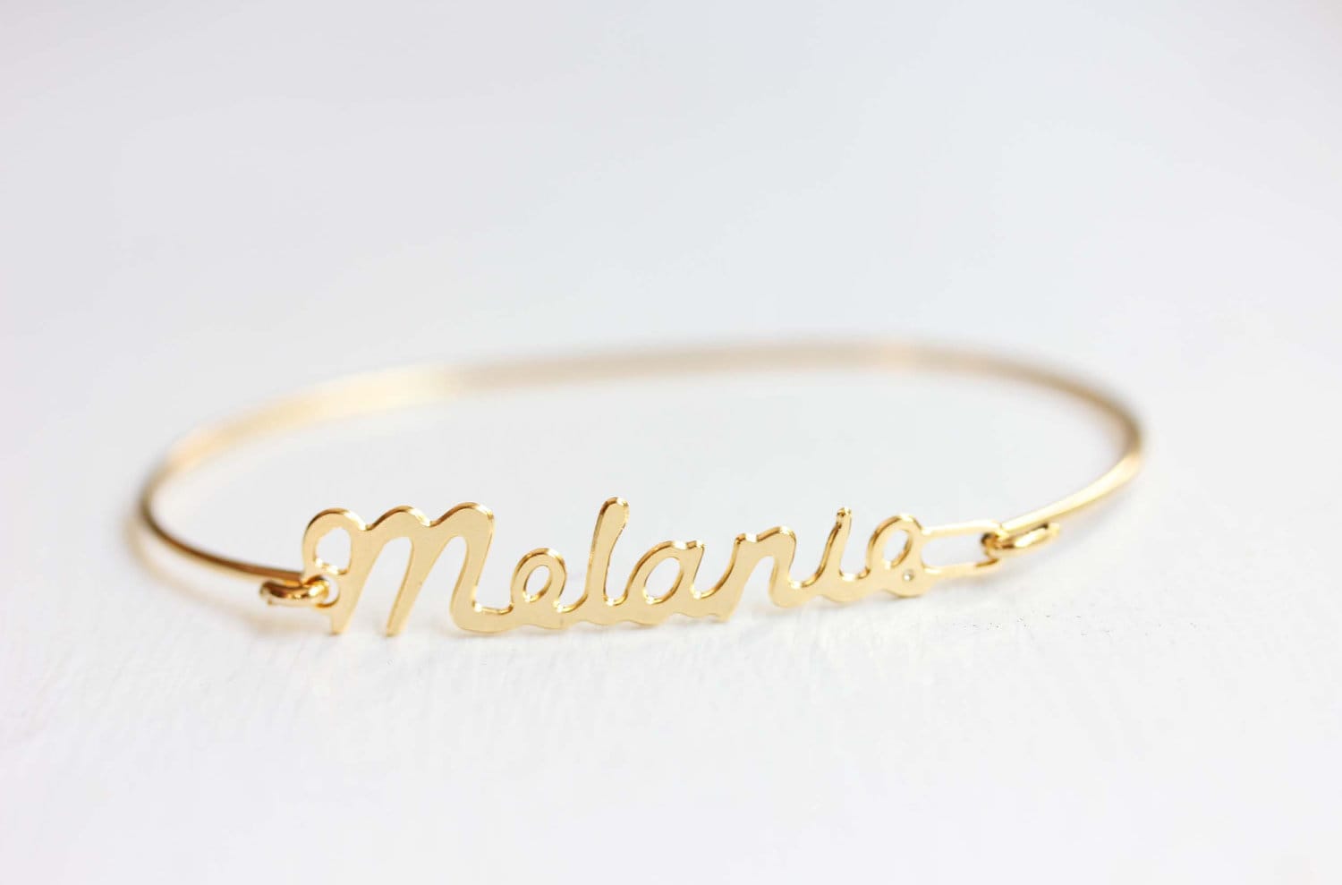 Melanie Namensarmband Gold, Namensarmband, Vintage Goldarmband, Armband von diamentdesigns
