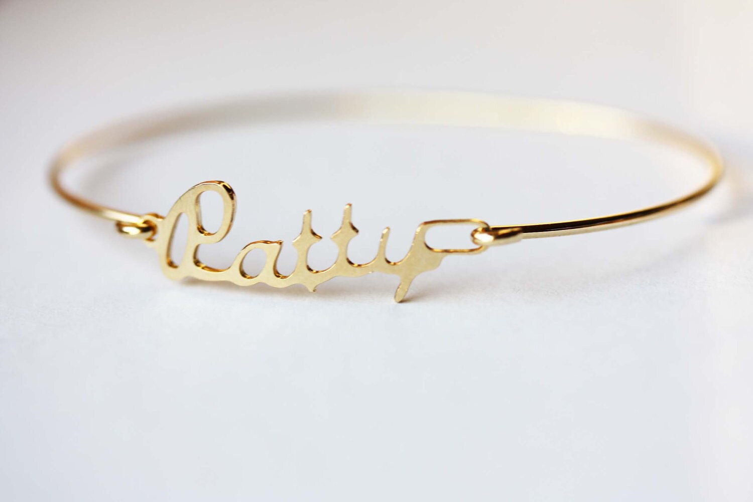 Patty Namensarmband Gold, Namensarmband, Vintage Goldarmband, Armband von diamentdesigns