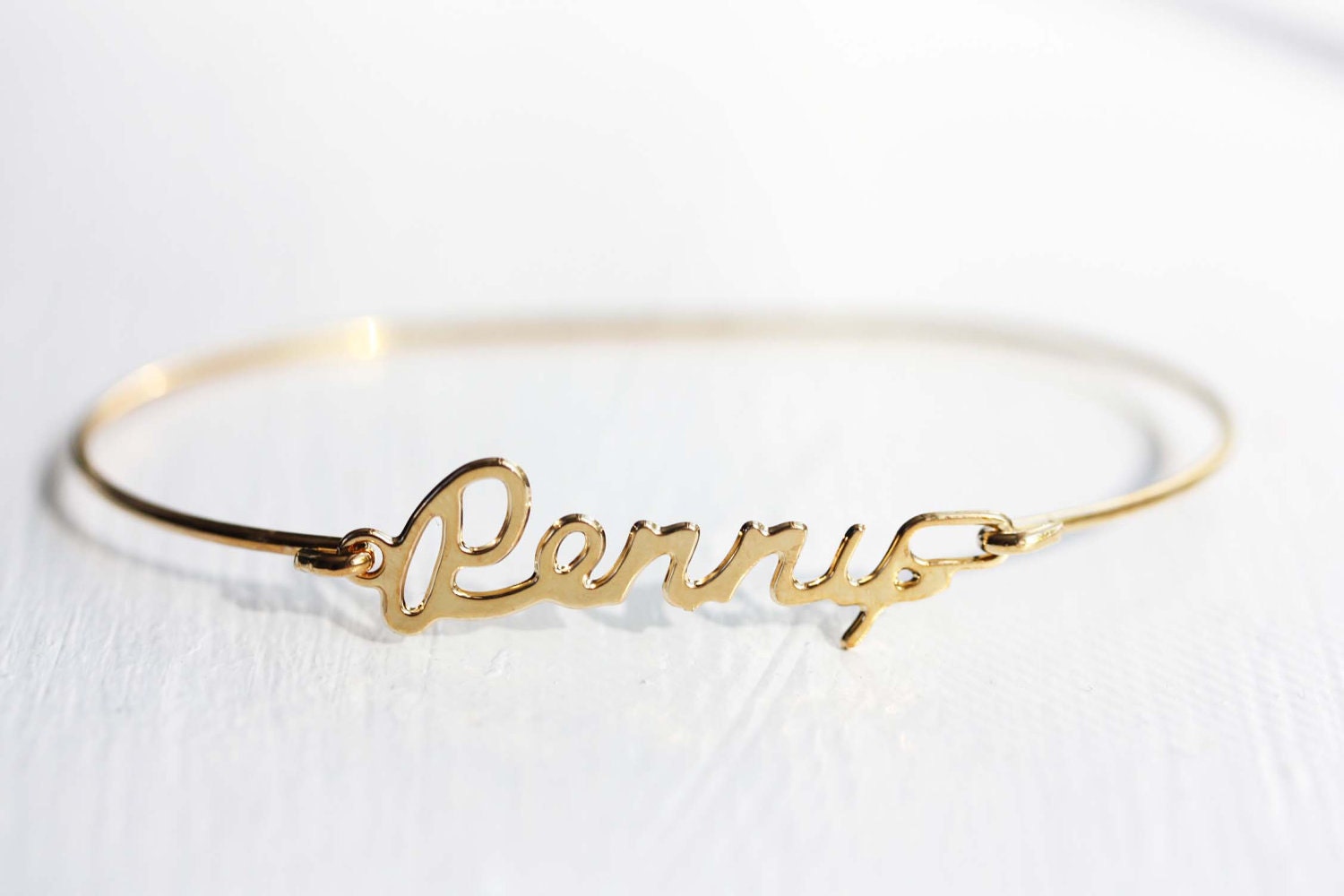 Penny Namensarmband Gold, Namensarmband, Vintage Goldarmband, Armband von diamentdesigns