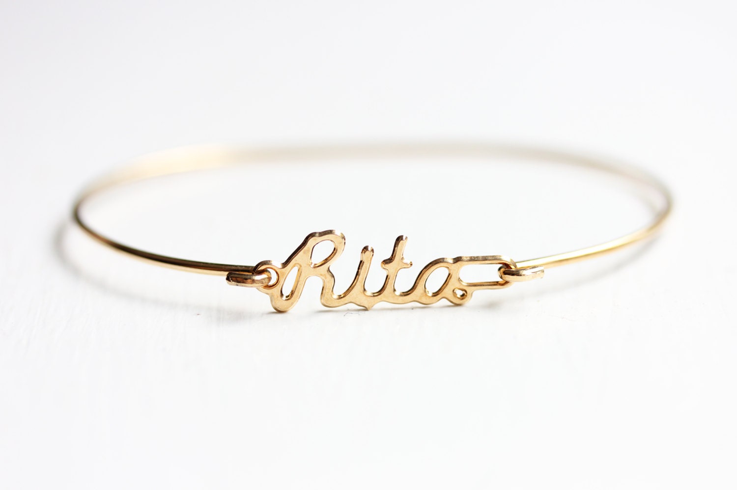 Rita Namensarmband Gold, Namensarmband, Vintage Goldarmband, Armband von diamentdesigns