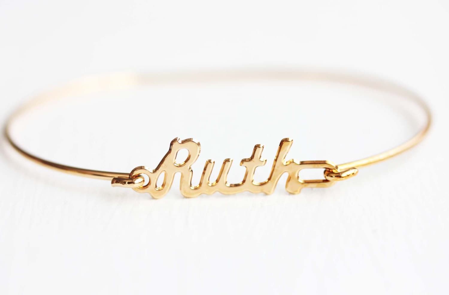 Ruth Namensarmband Gold, Namensarmband, Vintage Goldarmband, Armband von diamentdesigns