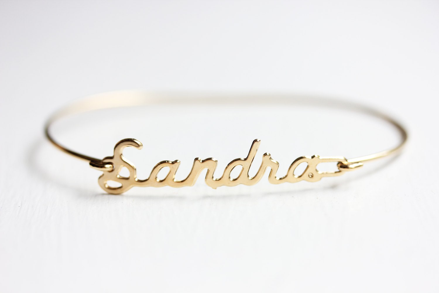 Sandra Namensarmband Gold, Namensarmband, Vintage Goldarmband, Armband von diamentdesigns