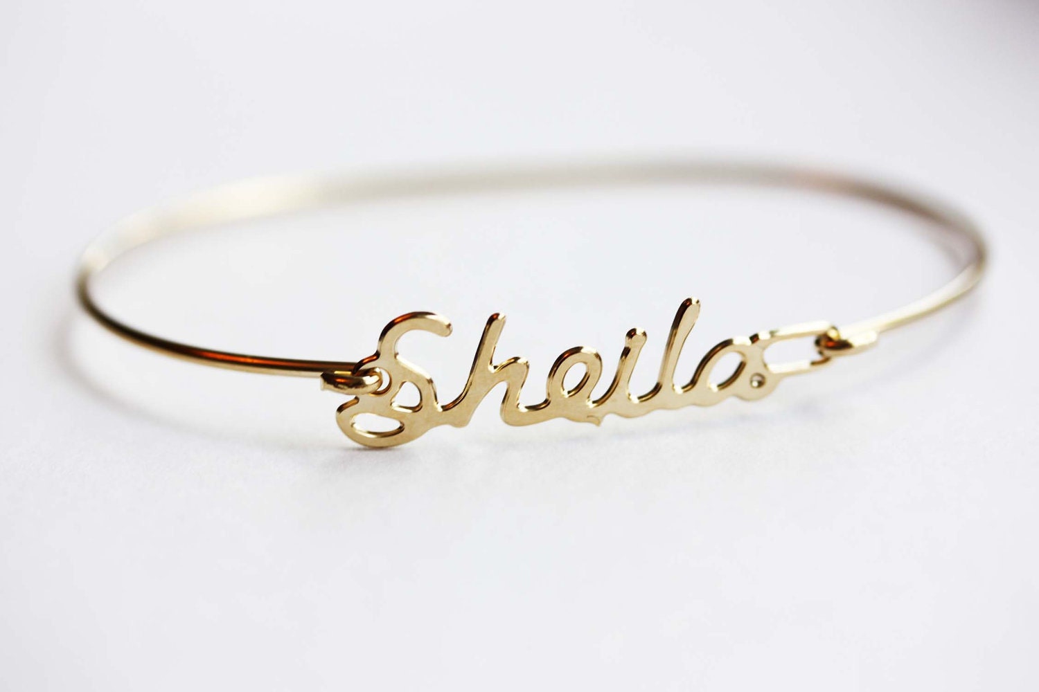 Sheila Namensarmband Gold, Namensarmband, Vintage Goldarmband, Armband von diamentdesigns