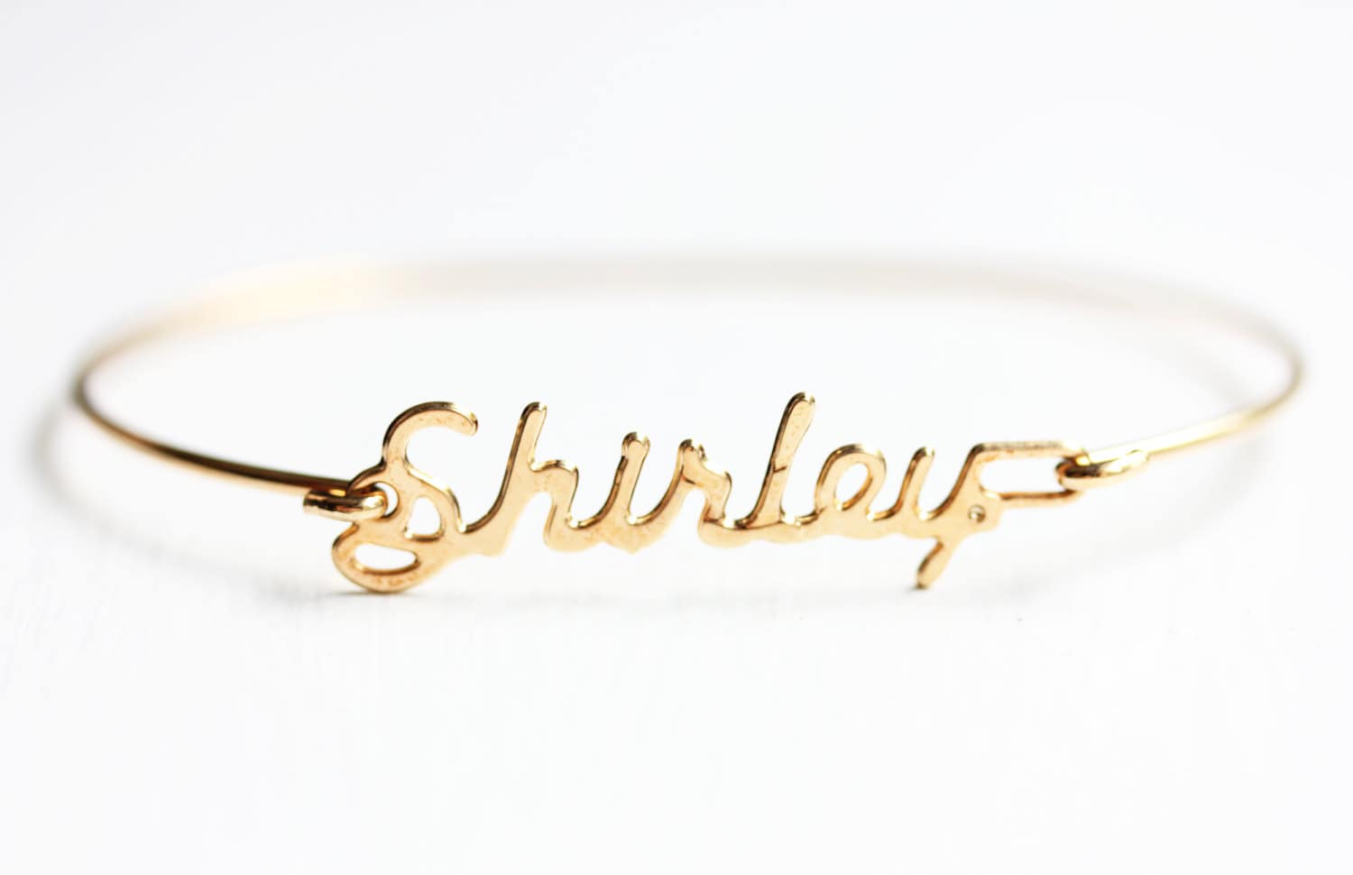 Shirley Namensarmband Gold, Namensarmband, Vintage Goldarmband, Armband von diamentdesigns