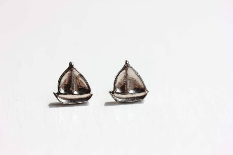Silber Ohrstecker, Segelboot Boot Segel Segeln, Schiff Ohrstecker von diamentdesigns