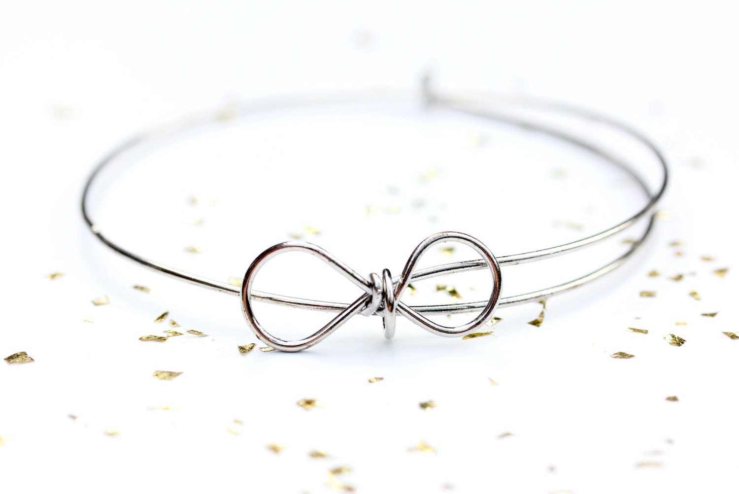 Silber Schleife Armreif Armband von diamentdesigns