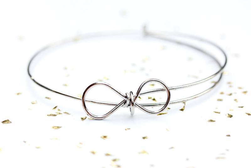 Silber Schleife Armreif Armband von diamentdesigns