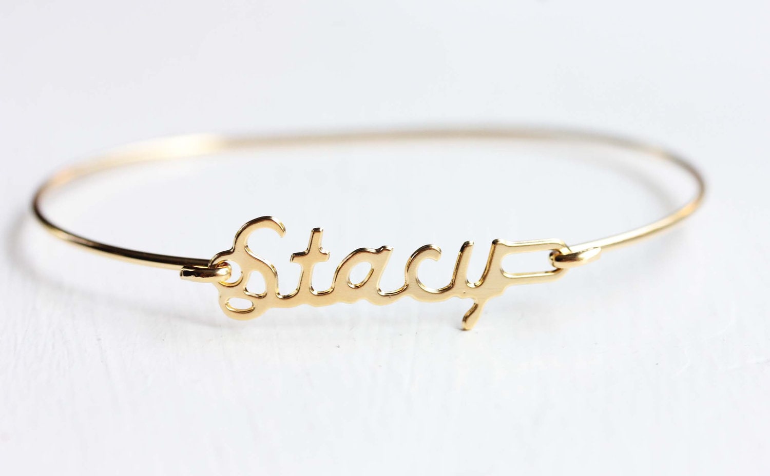 stacy Namensarmband Gold, Namensarmband, Vintage Goldarmband, Armband von diamentdesigns