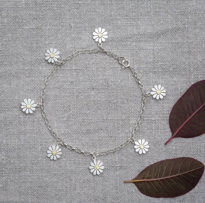 Daisy Bettelarmband Aus Silber Und 750Er Gold von dianagreenwood