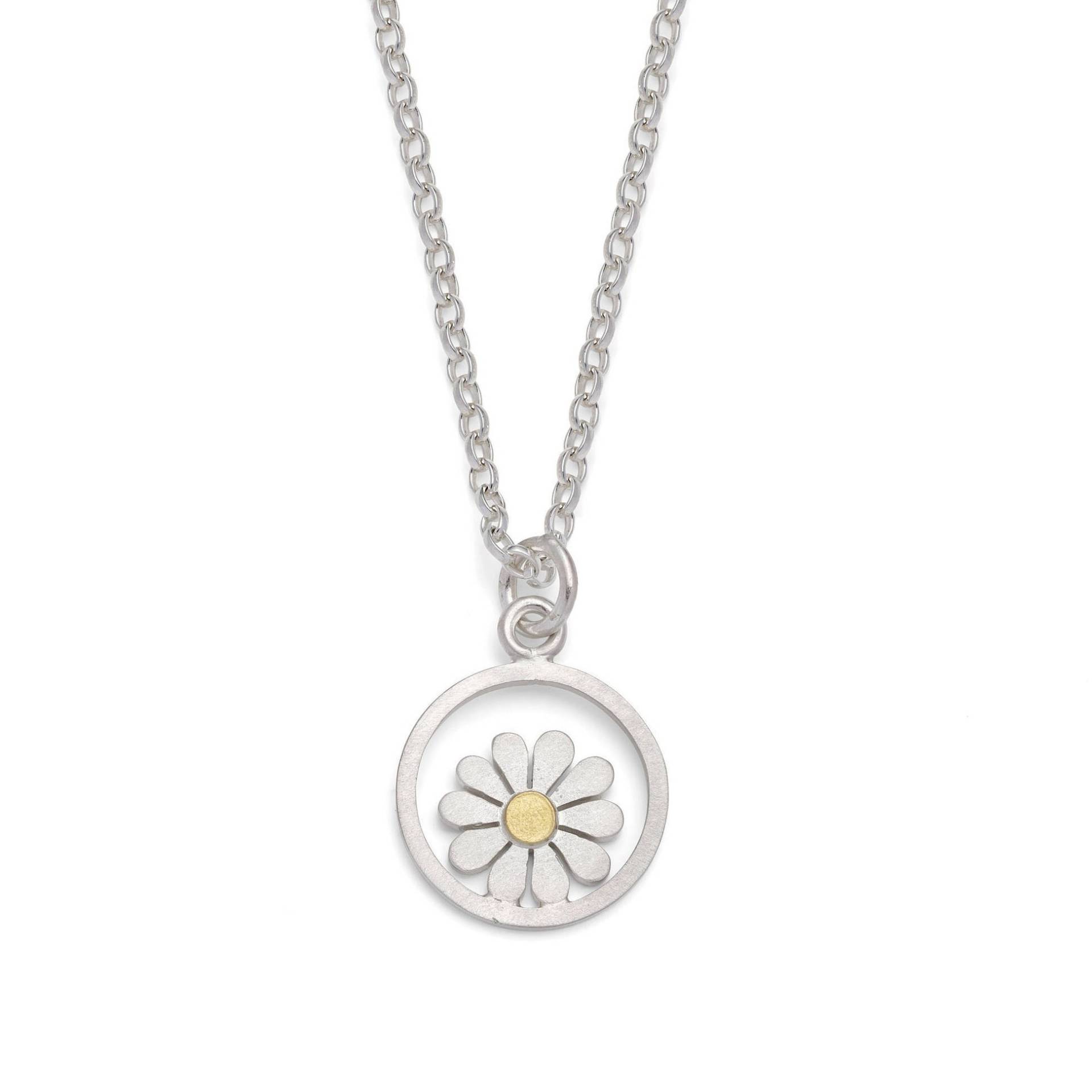 Gänseblümchenkette, Silber Und 750Er Gold von dianagreenwood
