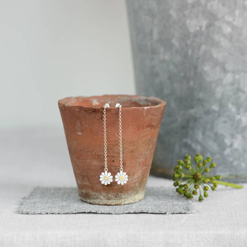 Silber Und Gold Daisy Ohrringe von dianagreenwood