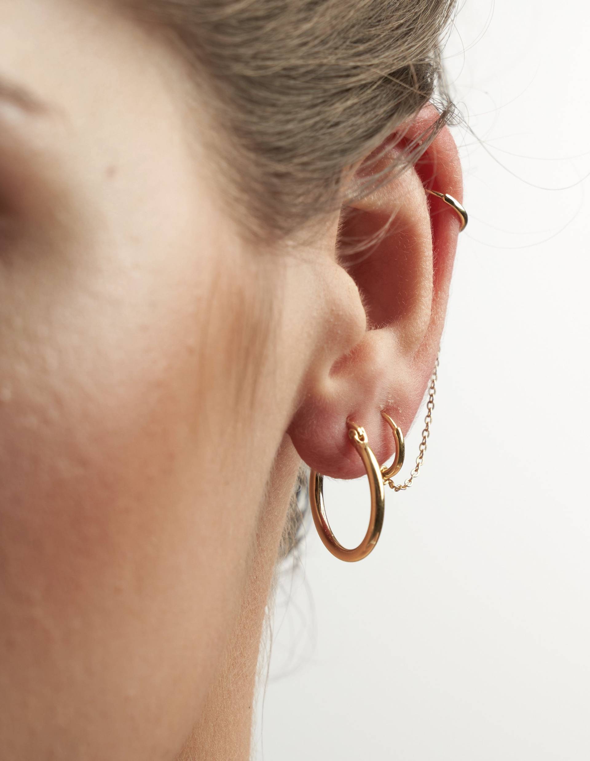Creolen - Goldene Riesige Ohrringe Kreis Silberne von diatjewels