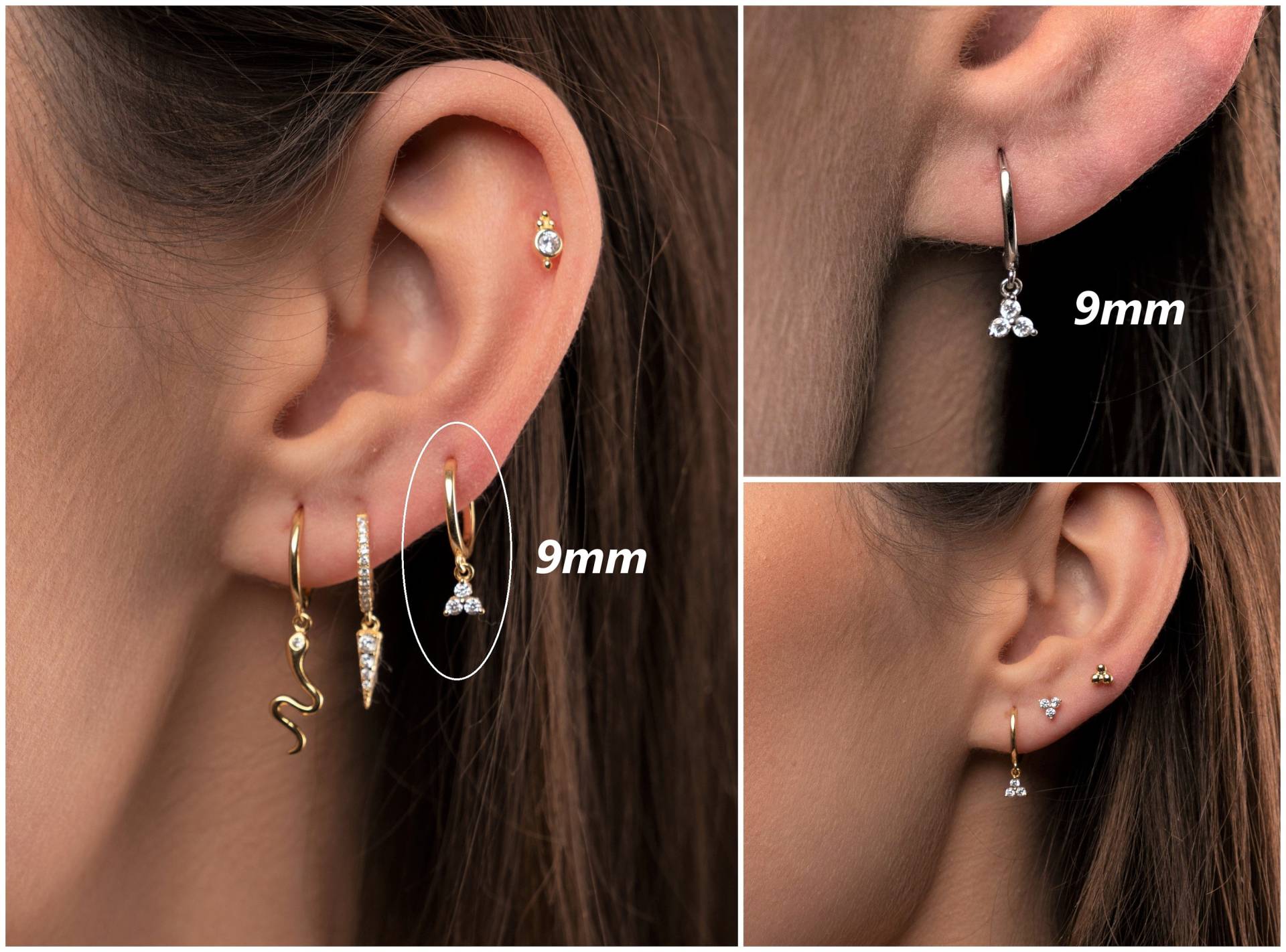 Goldene Creolen | Hypoallergene Geschenk Für Sie Zarte Ohrringe von diatjewels