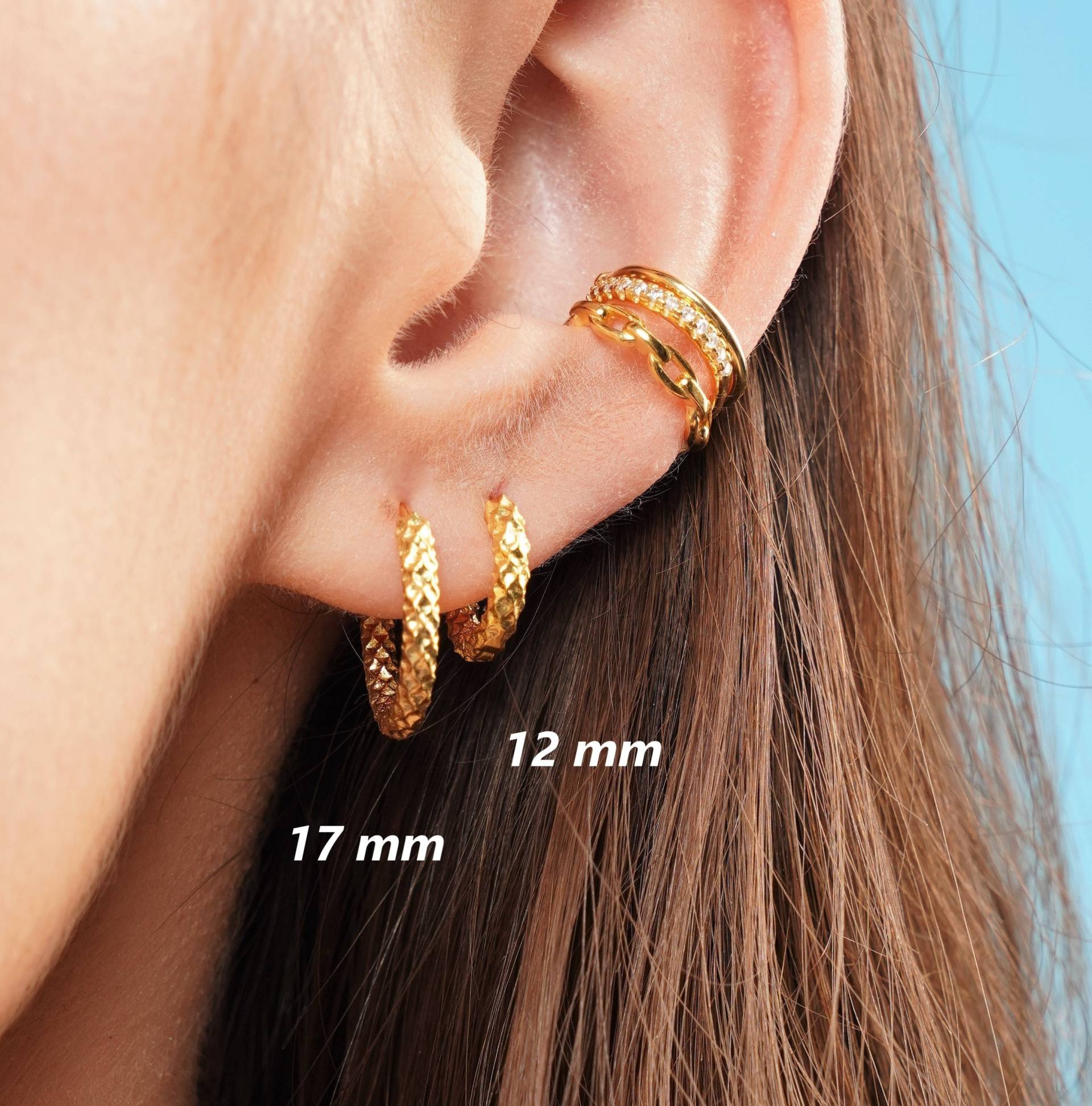 Goldohrringe | Silberohrringe Goldfarbene Ohrringe von diatjewels