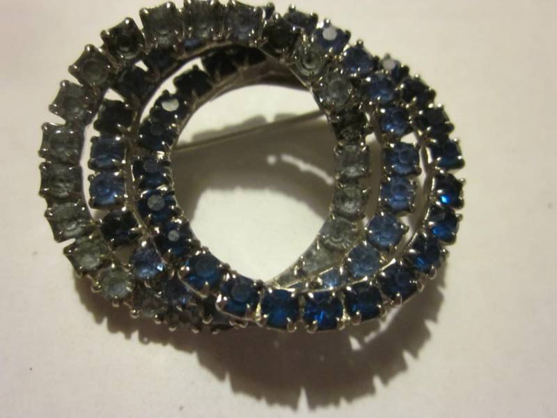 3-Fach Strass Kreis Pin. Farbtöne Straß, Runde Anstecknadel 35 Mm von diddle47