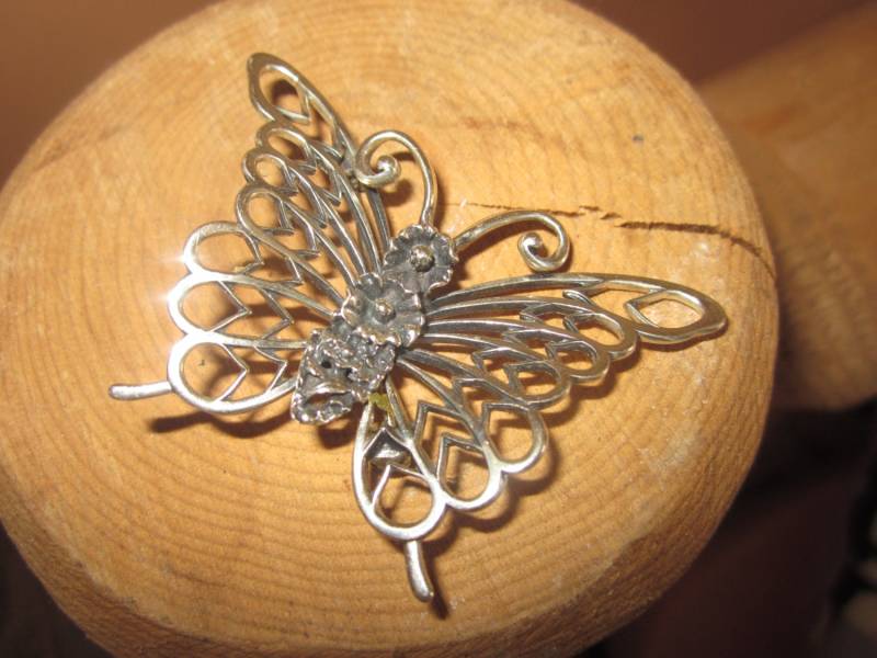 Beau Sterling Butterfly Anstecker, Booch, Große Bea Pin von diddle47