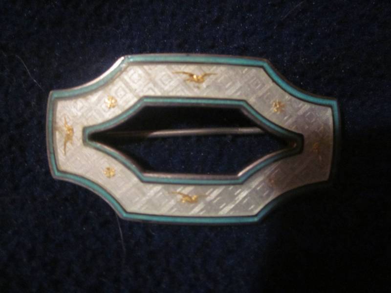 Emaille Auf Sterling Wunderschöne Brosche, Anstecknadel, Erstaunliche, Antike Brosche von diddle47