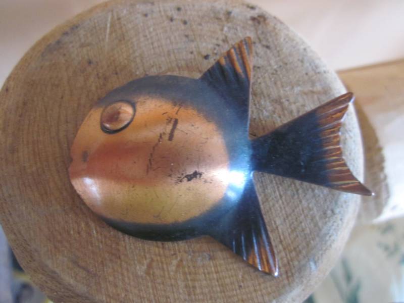 Fat Kupfer Fishy Pin, Fisch Pin Schmuck von diddle47