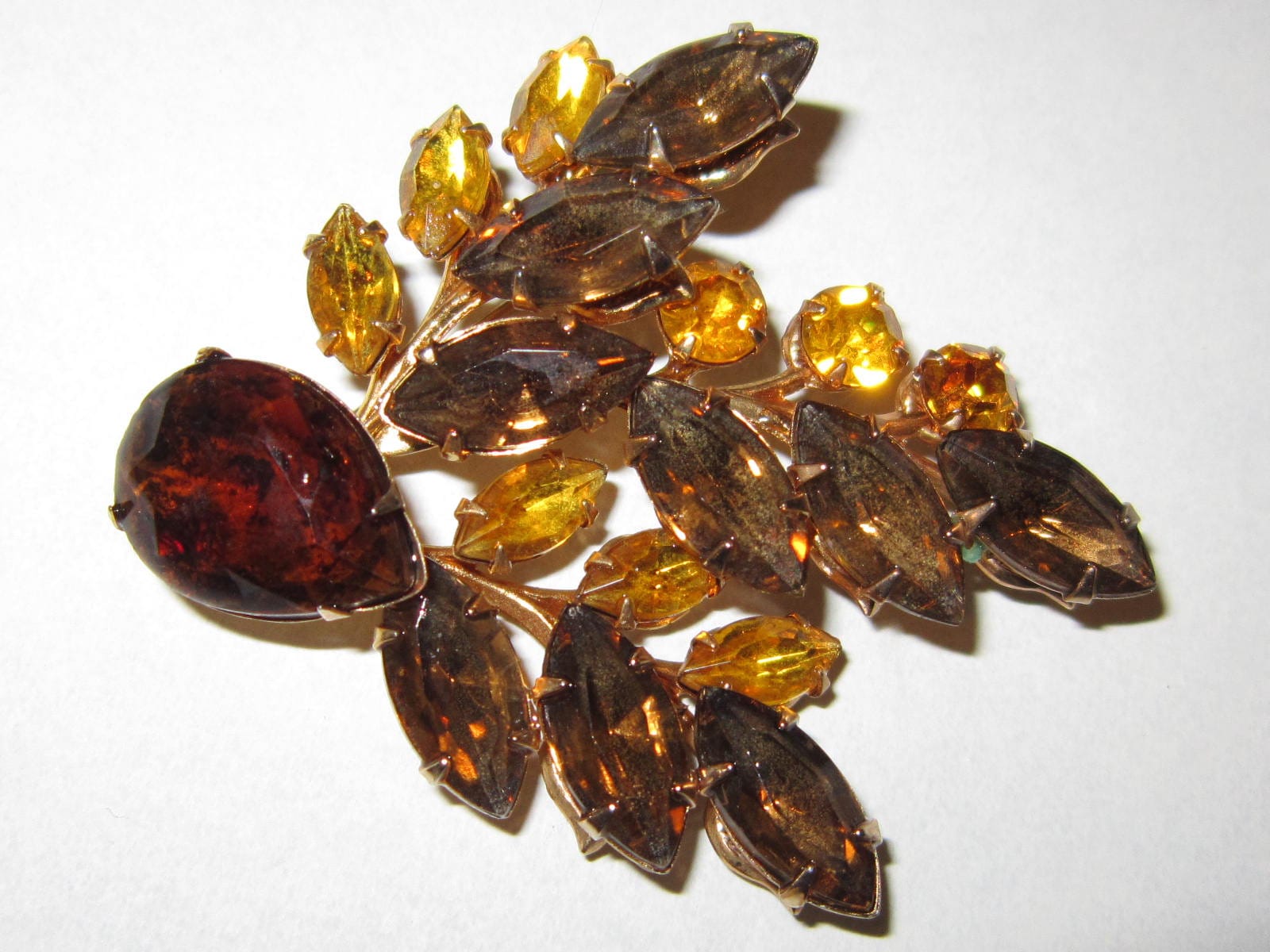 Große Strass Brosche Antik Vintage Schmuck von diddle47