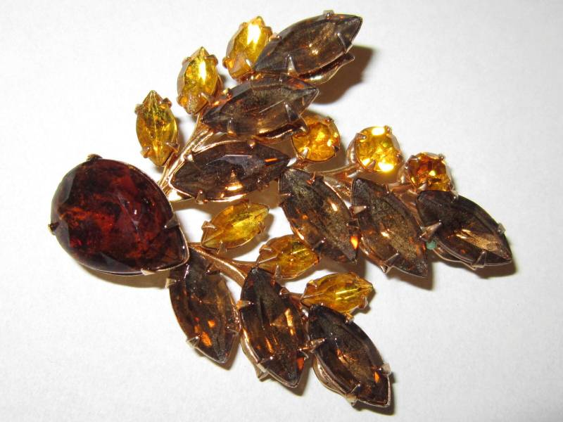 Große Strass Brosche Antik Vintage Schmuck von diddle47