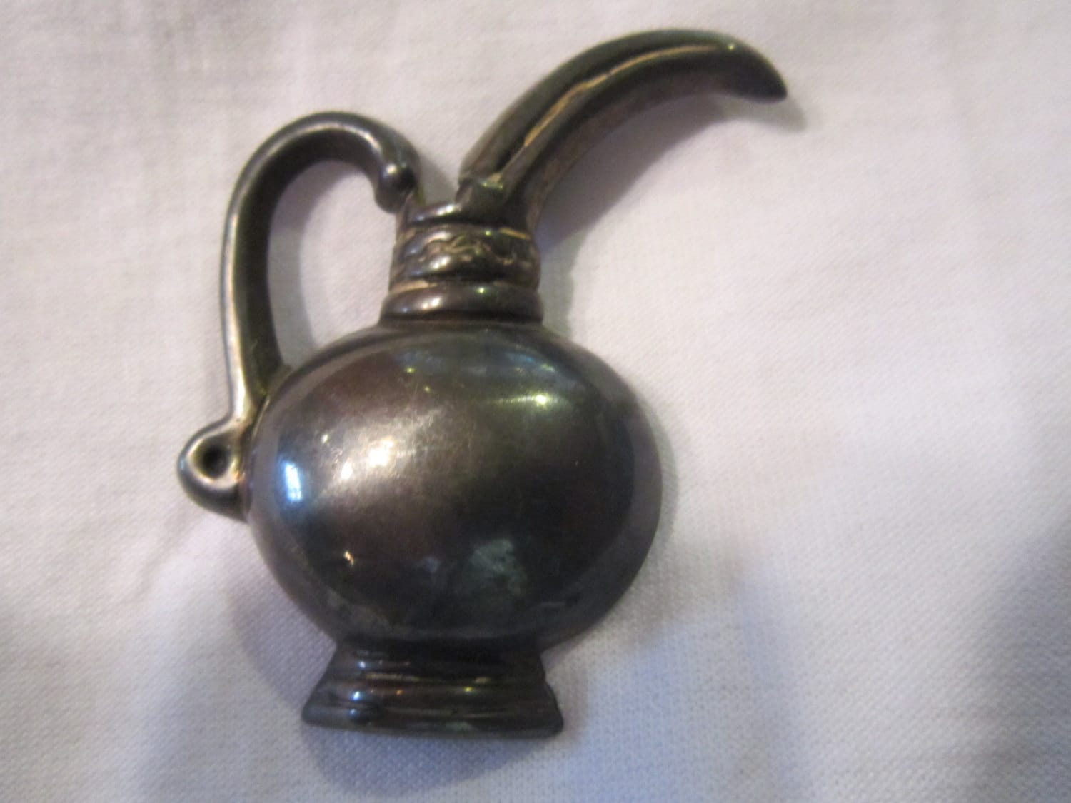 Riesige Taxco Sterling Brosche, Krug, 2 1/2" Von 2"... Silber Mexico, Vintage Brosche von diddle47